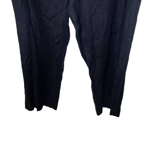 J. Jill Linen Blend Wide Leg Pant Black - Picture 5 of 11